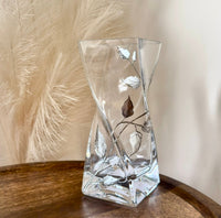 Nobile Silver Leaf Twist Vase - 20cm