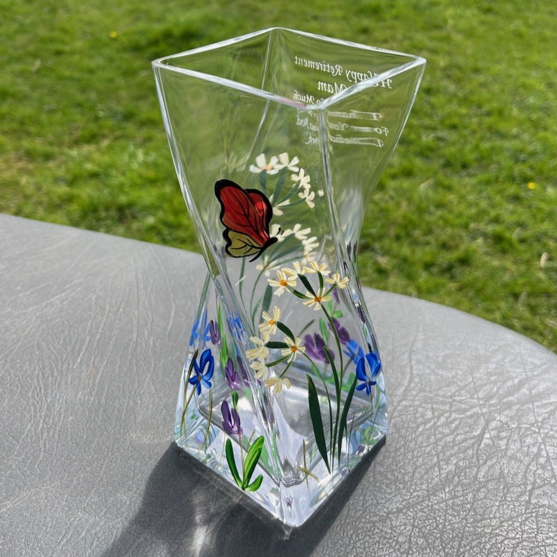 Nobile Butterfly Garden Twist Vase - 20cm